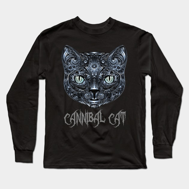 Cannibal Cat Long Sleeve T-Shirt by 2ndEnd